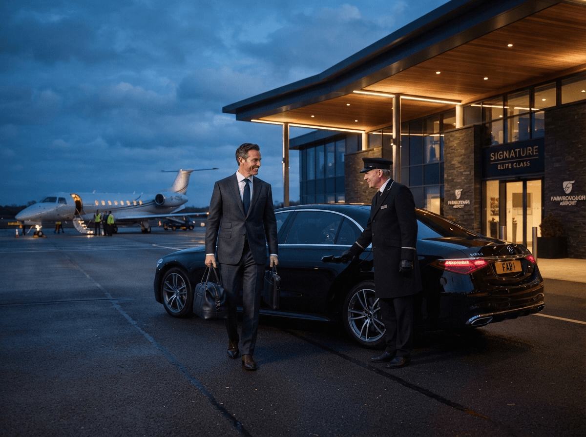 Chauffeur opening car door